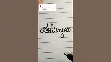 Shreya name in cursive writing #ytshorts #handwriting #shreya #penmanship #cursive #name