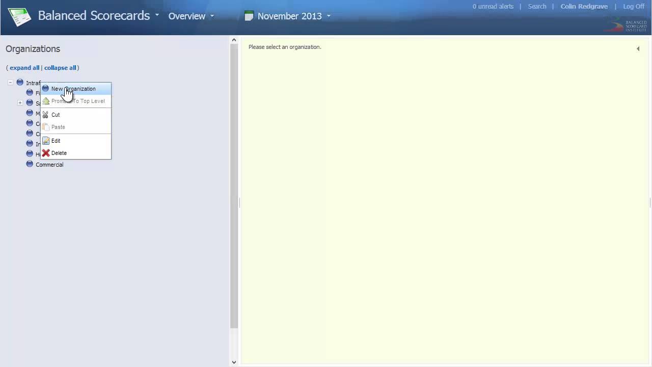 QuickScore Help - How to create a new Scorecard