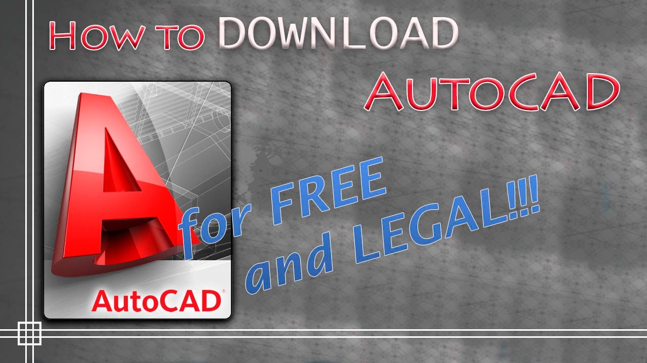 How to legally download and install Autocad for free ...