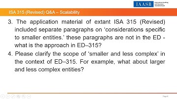 2018 10 03 07 05 ISA 315 Revised Exposure Draft   Q A Session