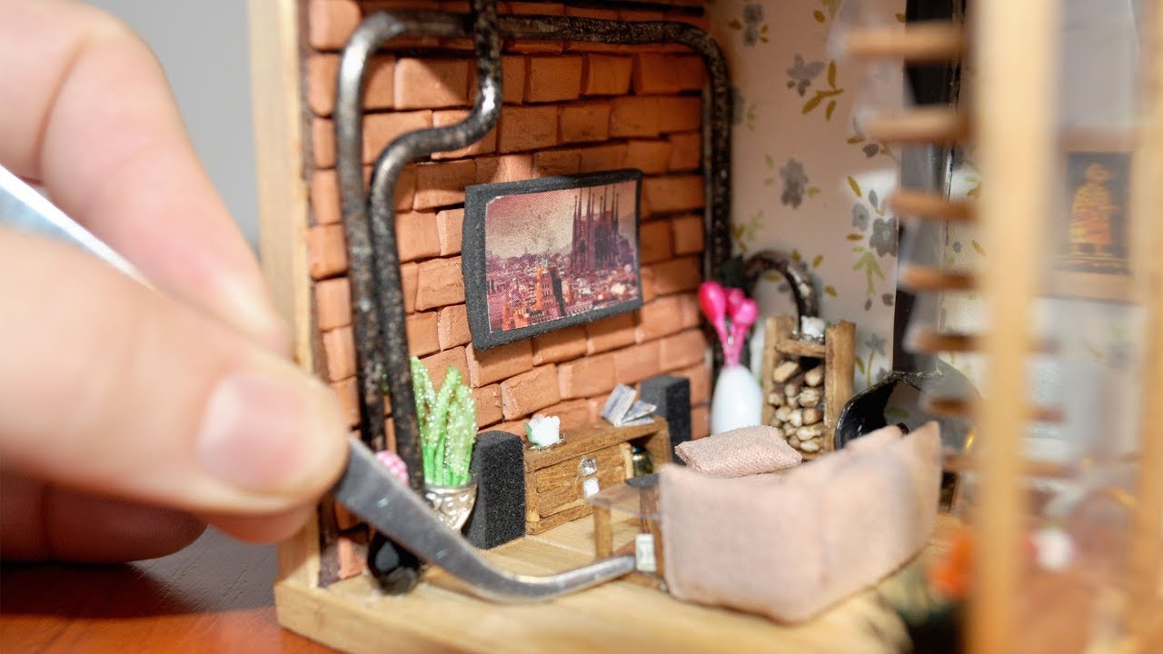 DIY Miniature dollhouse Urban jungle Bricks Modern loft Sweet home Scale 148 YouTube