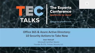 TEC TALK - Office 365 & Azure Active Directory Security | Quest