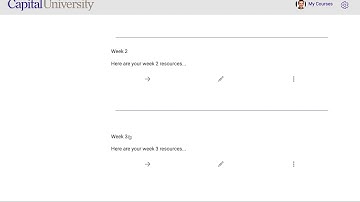Classroom organization in ILearn/Moodle.
