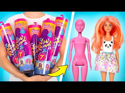 Abrindo Barbie Color Reveal  Cabelo & Maquiagem que Mudam de Cor com a  Água 💇🏻‍♀️ ❤️ 