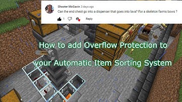 How to add Overflow Protection to your Automatic Item Sorting System Minecraft Bedrock 1.20