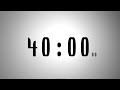 40 Minutes COUNTDOWN TIMER With Voice Announcement Every Minute 