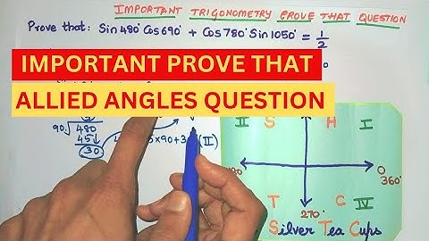 Important Allied Angles Trigonometry Question Sin480cos690+cos780sin1050 | Class 11 Trigonometry