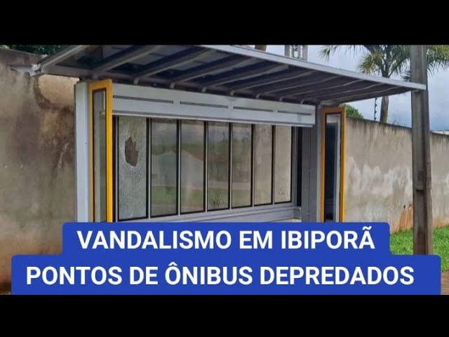 VANDALISMO - PONTOS DE ÔNIBUS DE IBIPORÃ FORAM QUEBRADOS 