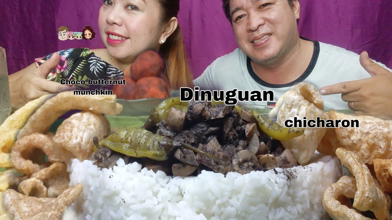 DINUGUAN,PUTOK BATOK CHICHARON AND CHOCO BUTTERNUT MUNCHKIN MUKBANG ...