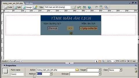Bài giải tạo form tính năm âm lịch bằng ngôn ngữ php