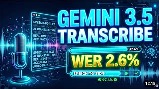 Gemini 3.5 Transcribe: 2.6% WER, 85+ Languages and Real-Time Speech-to-Text