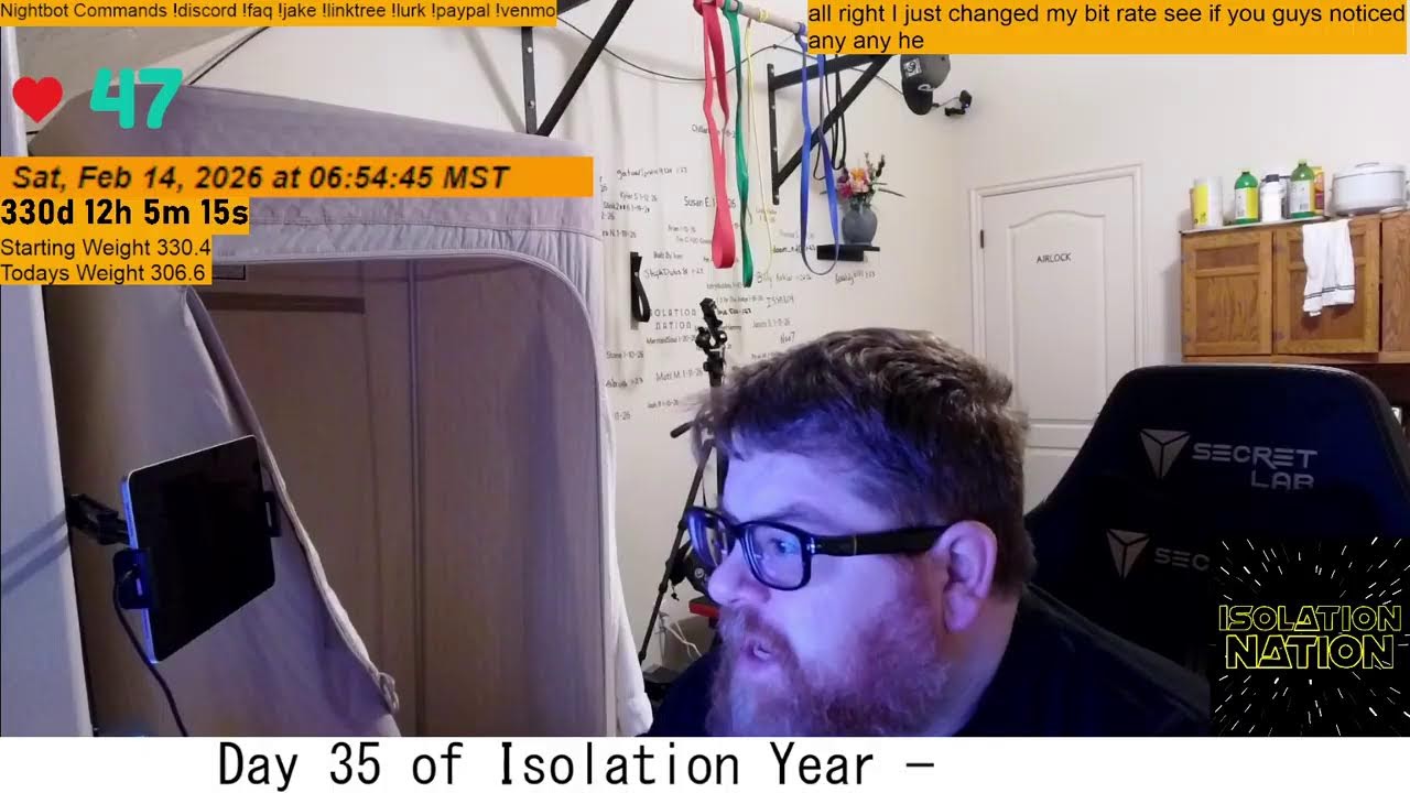 The Isolation Year Live 24/7 365 Day 34