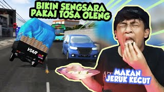 Challenge Pakai Tossa Kalo Oleng Sampe Guling Makan Jeruk - Bussid