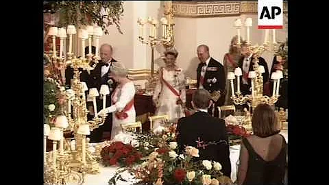 Norwegian royals at Camilla's first banquet as Duc...