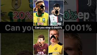 Stop Challenge 😱 Only 0.0001% Can Stop It ⚽ Ronaldo || Messi || Neymar Jr #shorts