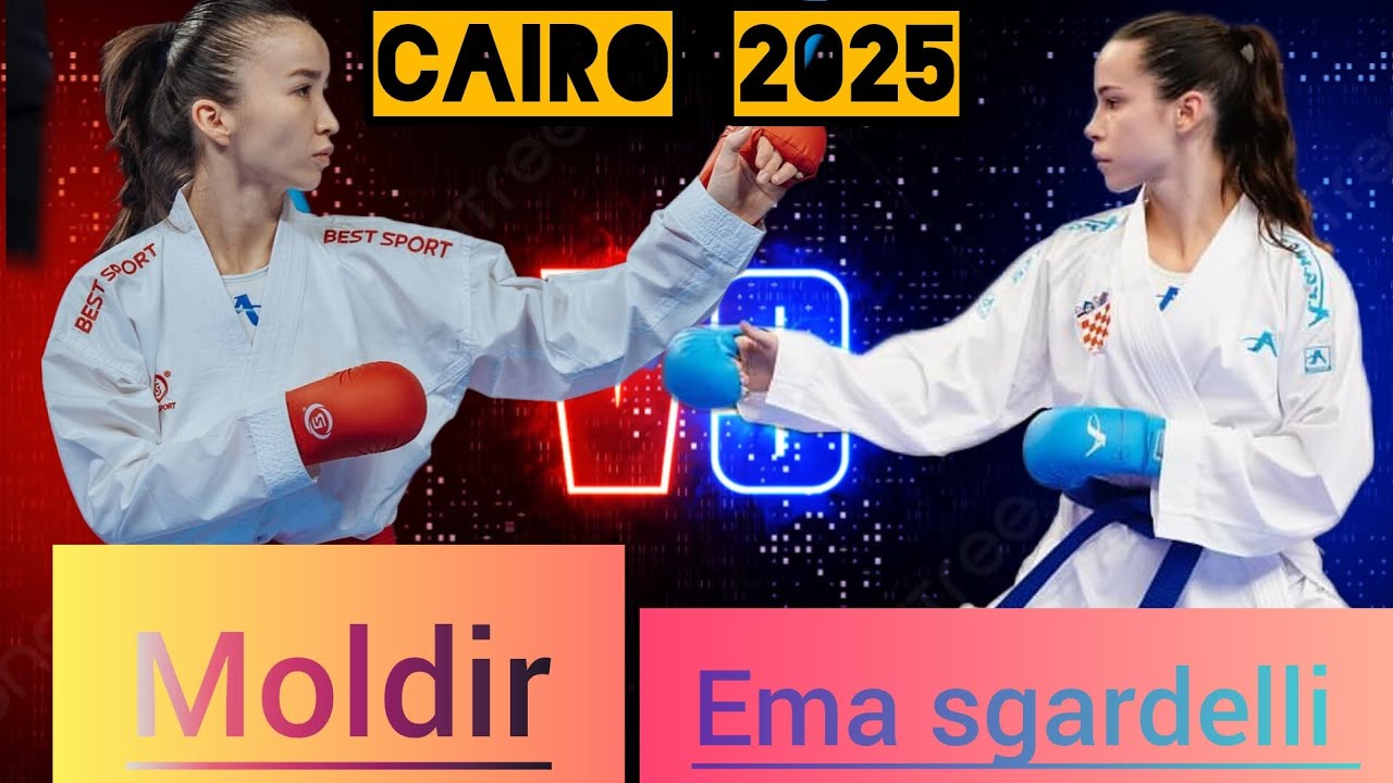 Final karate One Cairo 2025 Female kumite _50kg Ema sgardelli 🇭🇷. VS Moldir 🇰🇿