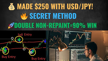 Made $250 Sell Trading USD/JPY Today | 90% Win Rate Forex Signals with Double Non-Repaint Indicator!