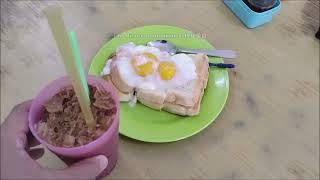 槟城咖啡店茶餐室吃传统烤面包海南咖啡炒粿条面早餐 Penang coffee shop toast Hainan coffee fried rice noodles breakfast