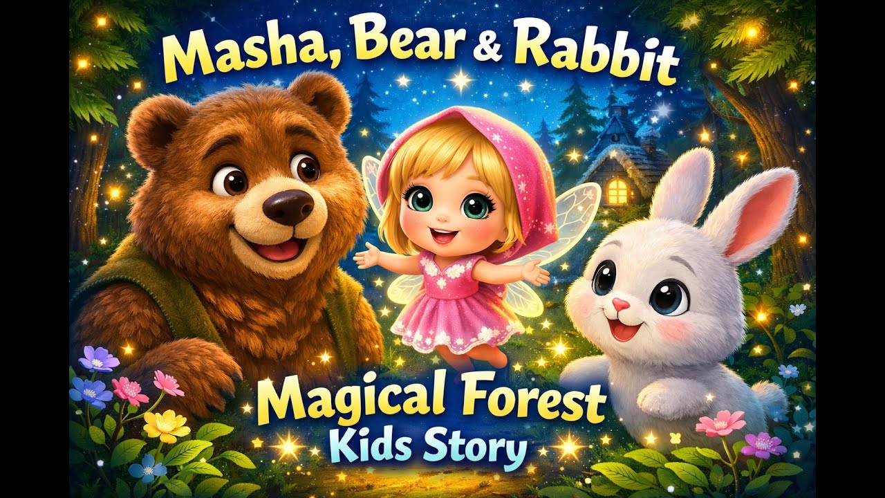 Masha, Bear & Rabbit  Magical Forest Kids Story