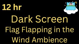 12 Hours of Dark Screen Flag Flapping in the Wind Ambience - Calm & Relaxing, Nature White Noise
