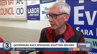 Wisconsin governor's race shatters spending record
