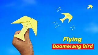 Flying Boomerang Bird - How to Make Flying Bird Plane - New Paper Boomerang Plane