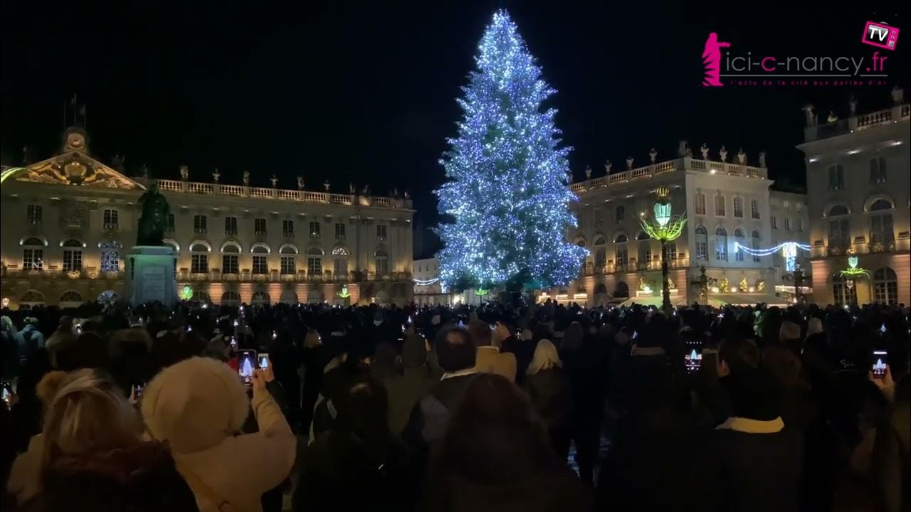 Illumination du grand sapin de la place Stanislas à Nancy YouTube