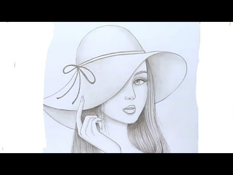 A girl with beautiful hair Pencil Sketch drawing / How to draw a girl -  YouTube