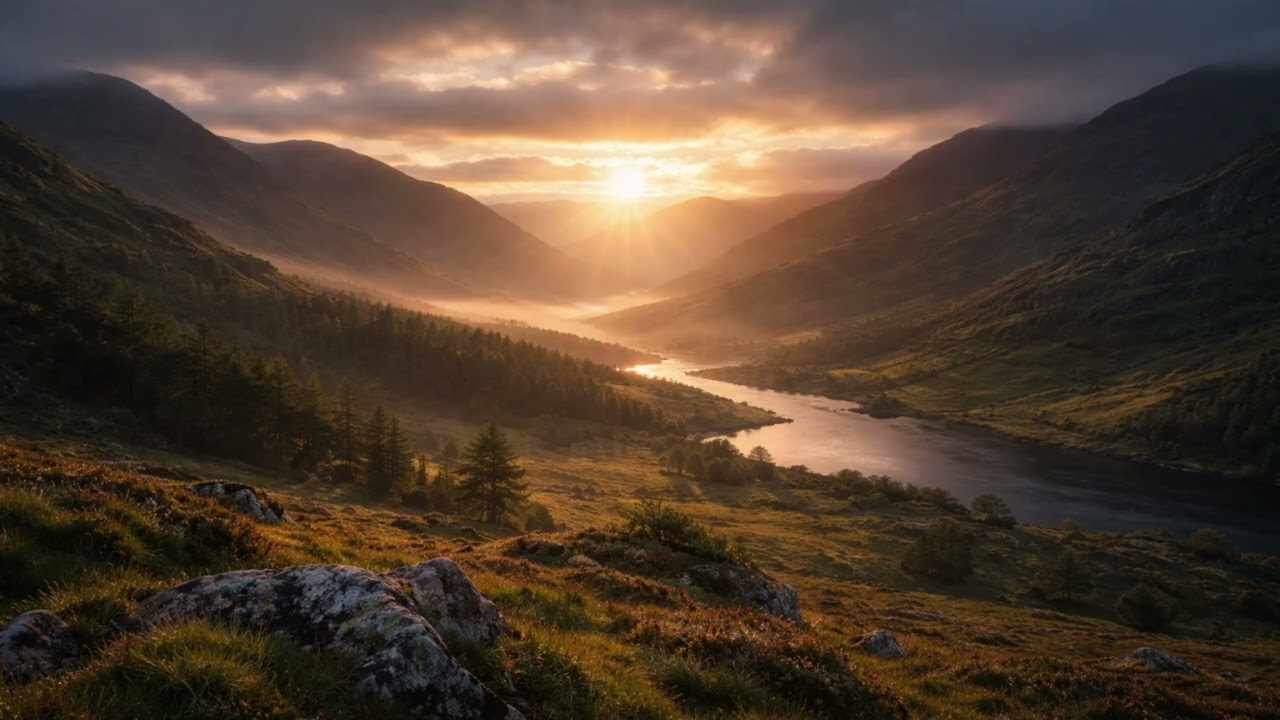 Morning light over the Highlands | Calm Scottish Music