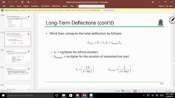 CE 413 Lecture 26: Long Term Defl. & Development Length (2016.04.06)