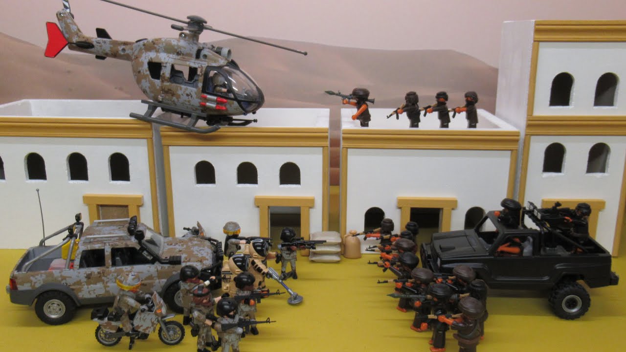 NAVY SEALS vs REBELS: Special forces at war ! Stopmotion Playmobil