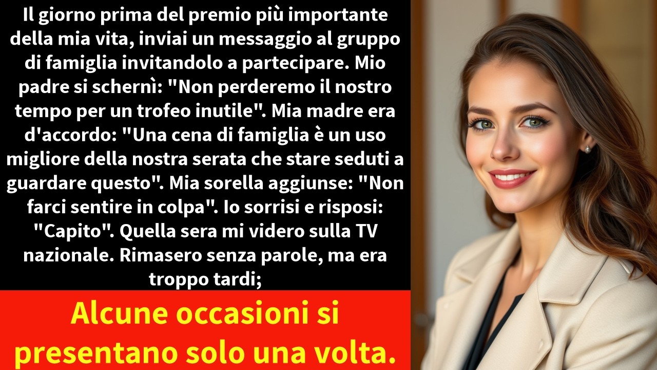 Avevo ventinove anni quando ho capito che la mia famiglia poteva guardarmi in televisione nazionale e non riconoscermi, finché il resto del paese non ha detto prima il mio nome. Era la sera prima...