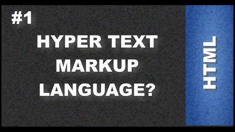 HTML Web Design Tutorials - Introduction to HTML Hyper Text Markup Language Lesson 1