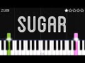 Zubi - Sugar (feat. Anatu) | EASY Piano Tutorial