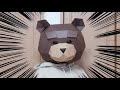 【３Ｄお面】クマの顔作った！