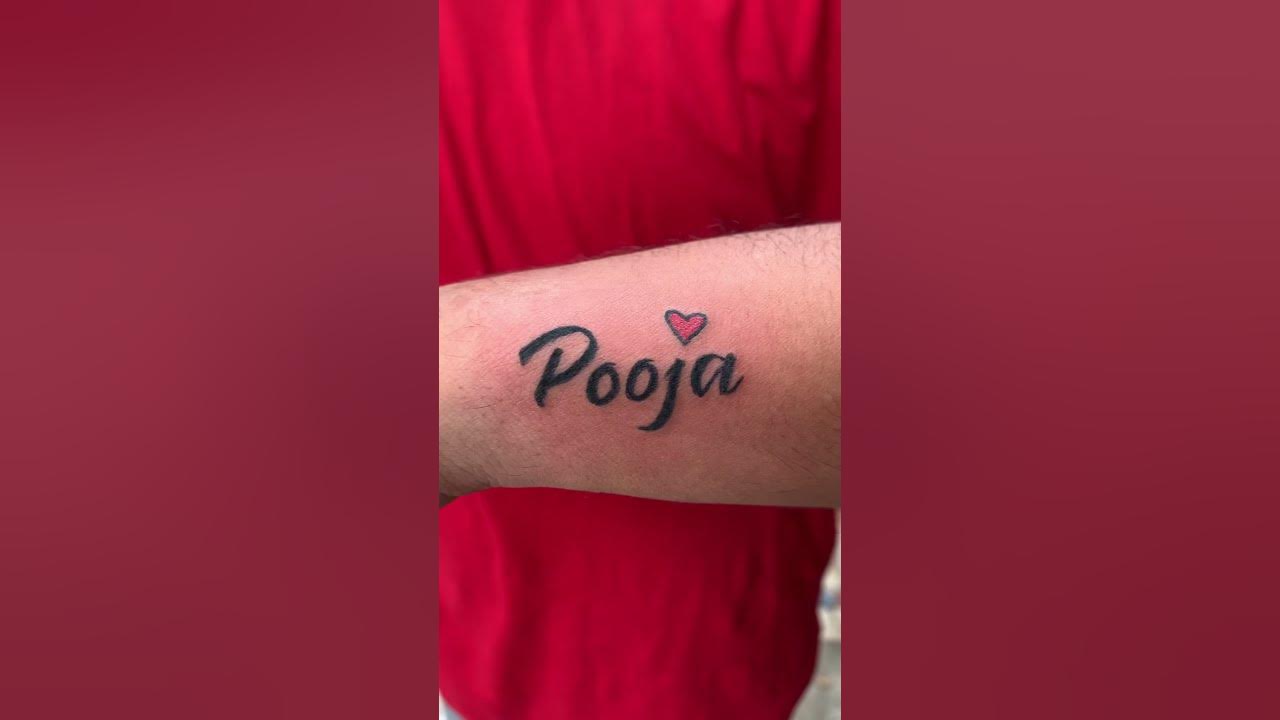 pooja#name#calligraphy#tattoo#samlltattoo#dafont#️#love#besic ...