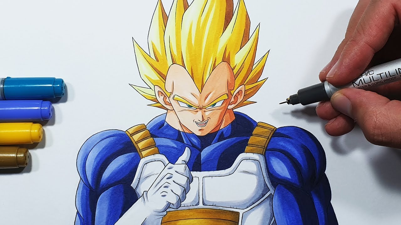 How to draw vegeta #vegeta #dragonball #dragonballz #dragonballsuper #