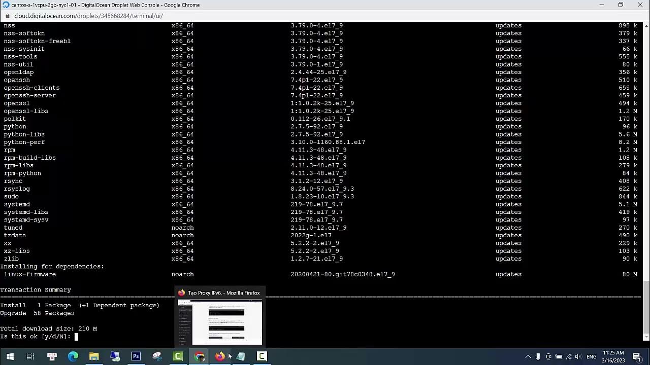 Instructions to configure and create Ipv6 Proxy from Vps Centos7 of