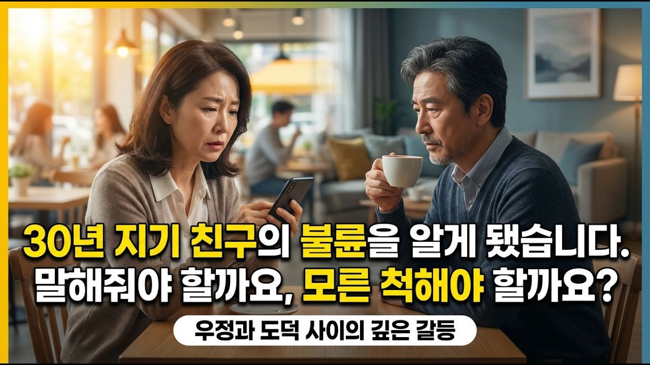 충격 30년 지기 친구의 불륜을 알게 됐습니다 말해줘야 할까요, 모른 척해야 할까요? 황혼 시니어 사랑