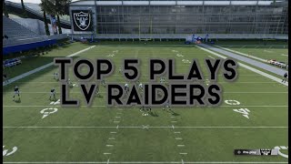 Top 5 Best Passing Plays In Raiders Playbook- Madden 22