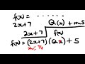 remainder theorem, an in-depth study