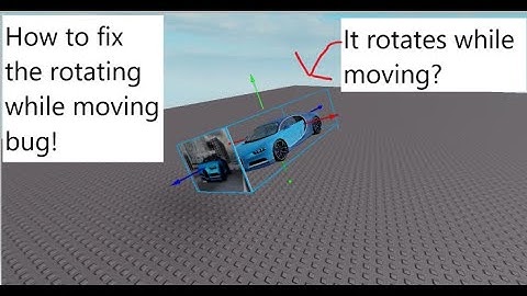How to fix the ROTATING WHILE MOVING bug IN ROBLOX STUDIO!