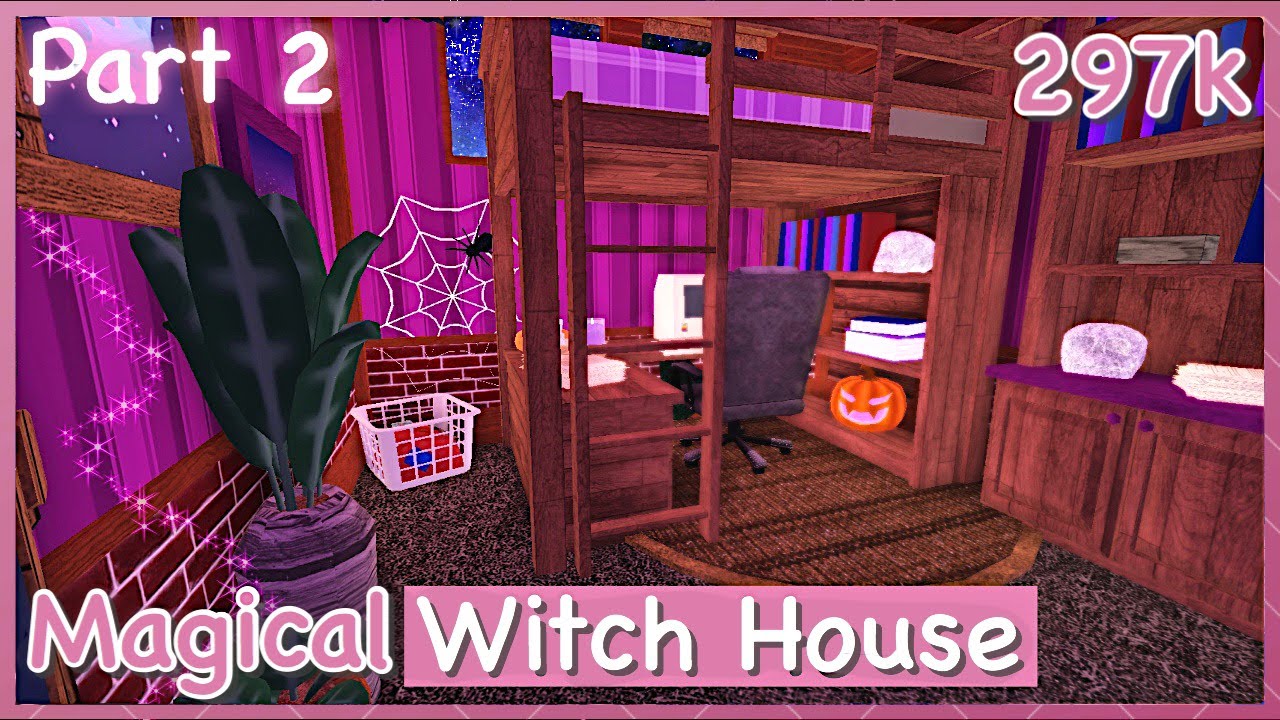 Bloxburg Magical Witch House Speed Build Part 2 Youtube - building the clout house in roblox bloxburg youtube