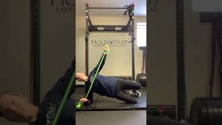 Elbow- Knee Side Plank w/ Band Pull