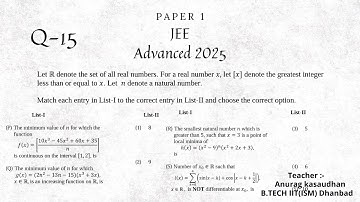 JEE Advanced 2025 Math Paper 1 (Q 15) solution | IIT JEE Maths | #jeeadvanced2025 #projecteducation