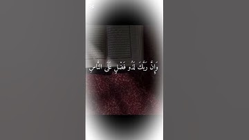 وإنّ ربك لذو فضل على الناس #تلاوة رائعة