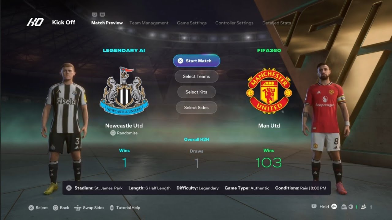 EA SPORTS FC 26 | Legendary | Premier League | Newcastle Utd v Manchester Utd | St. James' Park