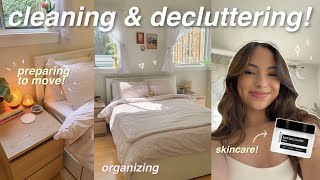 CLEANING &amp; DECLUTTERING MY APARTMENT! 🧼 preparing to move pt. 1!