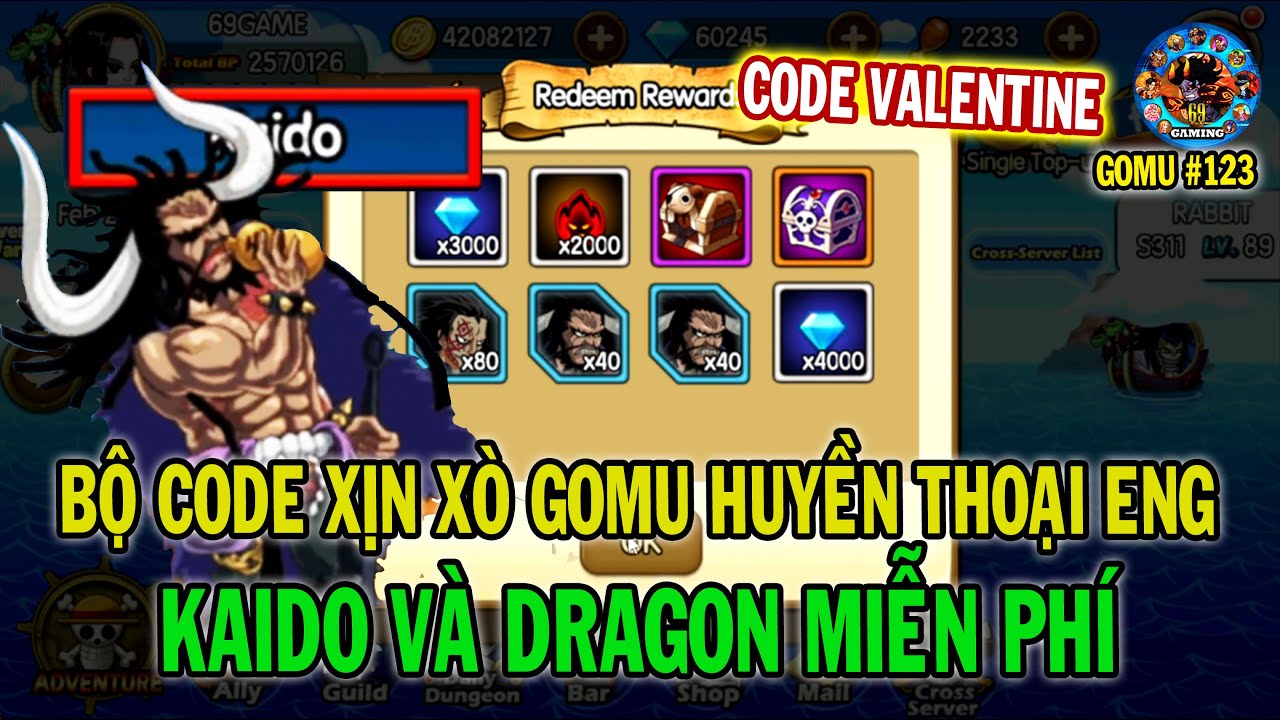 Gomu Huyền Thoại Code Xịn Kaido Miễn Phí Đã Về | 69 Gaming - Youtube