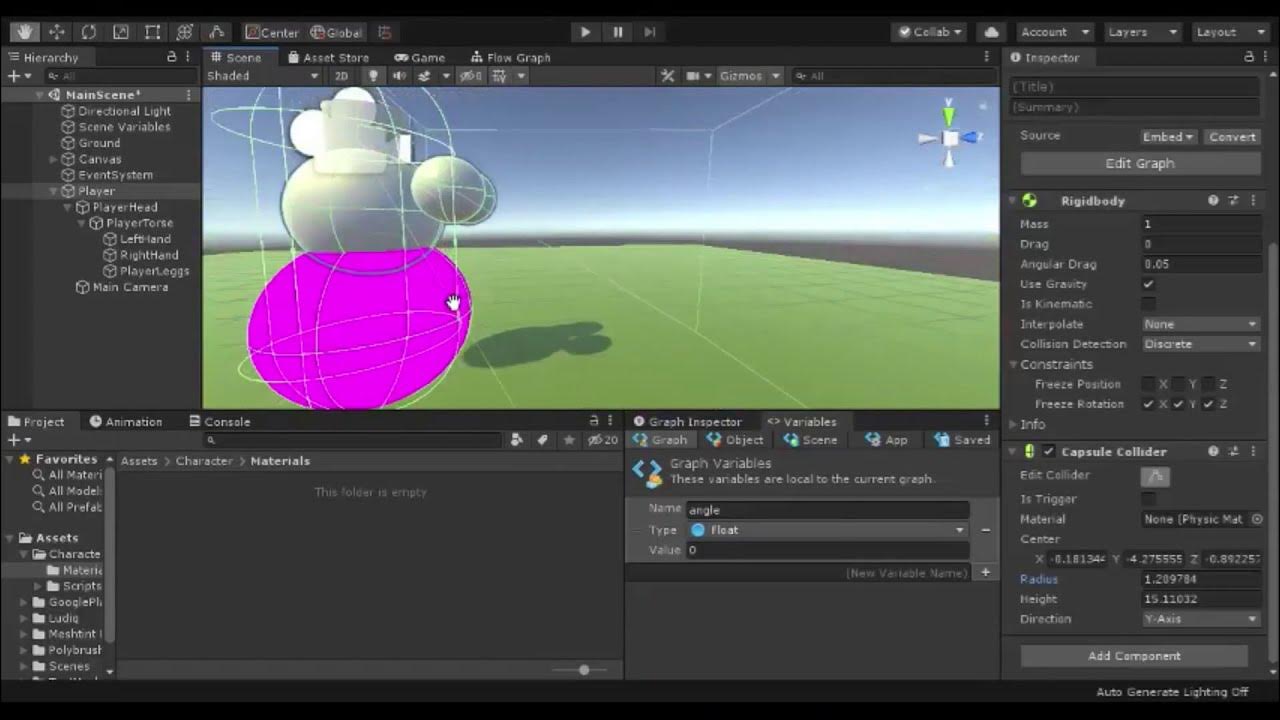 Unity Bold visual scripting character move and jump 20201 - YouTube